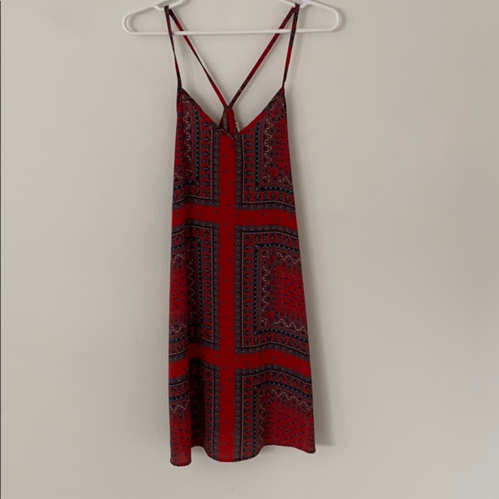 Red Patterned Sundress - image 1